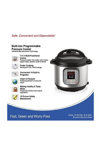 Instant Pot IP-DUO60 7-in-1 Multi-Functional Pressure Cooker
